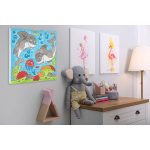 Delfinek - gyerek számos kifestő (30x30 cm)