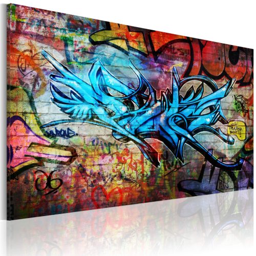 Névtelen graffiti 30x20 - vászonkép