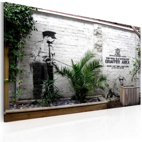 Graffiti terület (Banksy) 30x20 - vászonkép