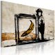 Banksy ihlette - szépia 120x80 - vászonkép