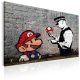 Mario és zsaru, Banksy 60x40 - vászonkép