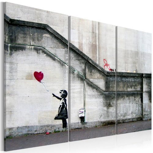 Lány léggömbbel, Banksy 120x80 - vászonkép