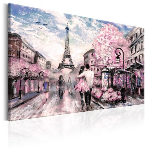 Pink Paris 120x80 - vászonkép