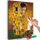 Klimt: A csók 40x60 - Számos kifestő keretre feszítve