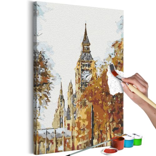 Ősz Londonban 40x60 - Számos kifestő keretre feszítve