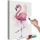 Barátságos Flamingo 40x60 - Számos kifestő keretre feszítve