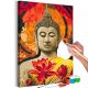 Tüzes Buddha 40x60 - Számos kifestő keretre feszítve