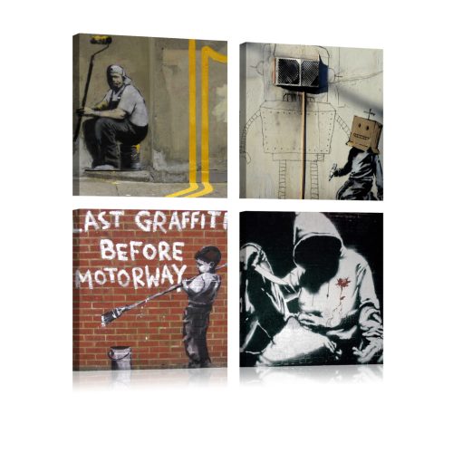 Banksy – Street Art 90x90 - vászonkép