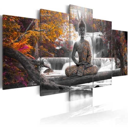 Őszi Buddha 100x50 - vászonkép