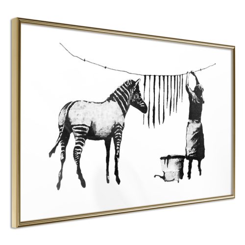 Banksy: Mosó zebra [Poszter] 60x40 - Plakát