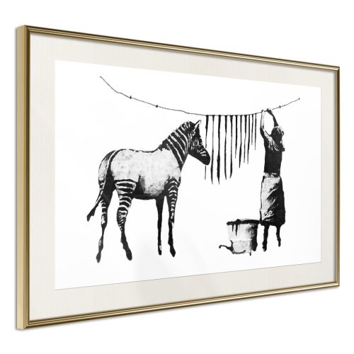 Banksy: Mosó zebra [Poszter] 60x40 - Plakát