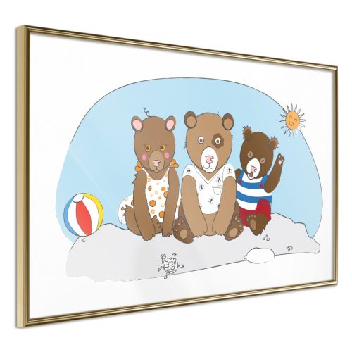 Teddy Bears on the Beach [Poszter] 60x40 - Plakát