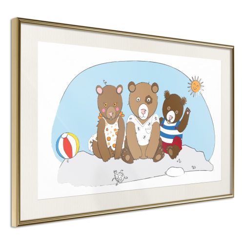 Teddy Bears on the Beach [Poszter] 60x40 - Plakát