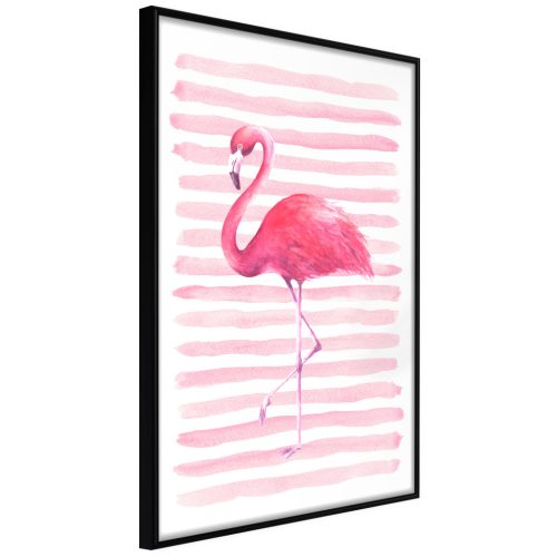 Flamingó és csíkok [Poszter] 30x45 - Plakát