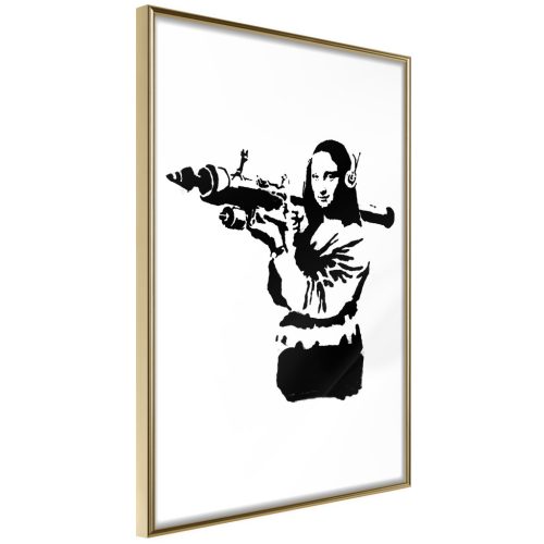 Banksy Mona Lisa rakétavetővel [poszter] 40x60 - Plakát