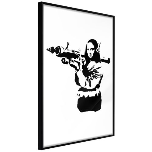 Banksy Mona Lisa rakétavetővel [Poszter] 20x30 - Plakát