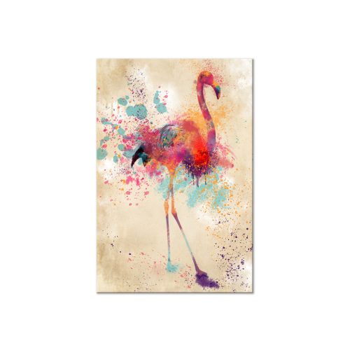 Akvarell Flamingo (1 rész) Függőleges 60x90 - vászonkép