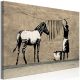 Banksy: Mosó Zebra betonra (1 rész) Széles 120x80 - vászonkép