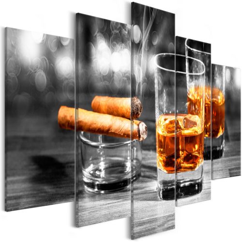 Szivar és whisky (5 rész) Széles 225x100 - vászonkép