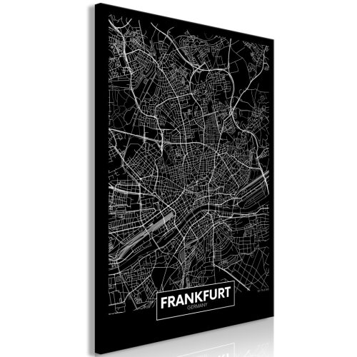 Frankfurt sötét térképe (1 rész) függőleges 20x30 - vászonkép