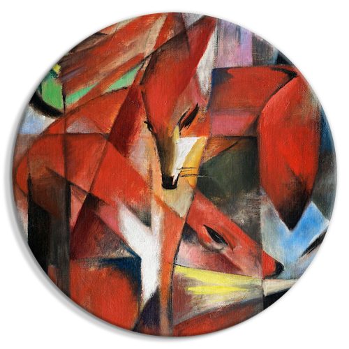 A rókák (Franz Marc) 80x80 - Kerek vászon kép