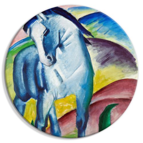 Kék ló (Franz Marc) 40x40 - Kerek vászon kép