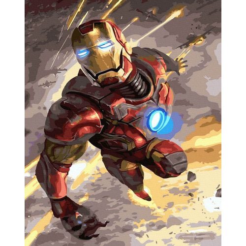 Iron Man - Számos kifestő keret nélkül ( 40x50 cm )
