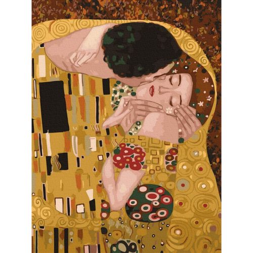 Gustav Klimt - Csók  - számfestő készlet, keretre feszítve ( 30x40 cm )