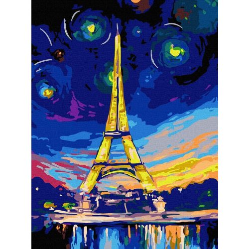 Eiffel- Számos kifestő keretre feszítve (30x40 cm)