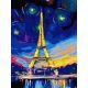 Eiffel-torony egy másik dimenzióban - számfestő készlet, keretre feszítve ( 30x40 cm )