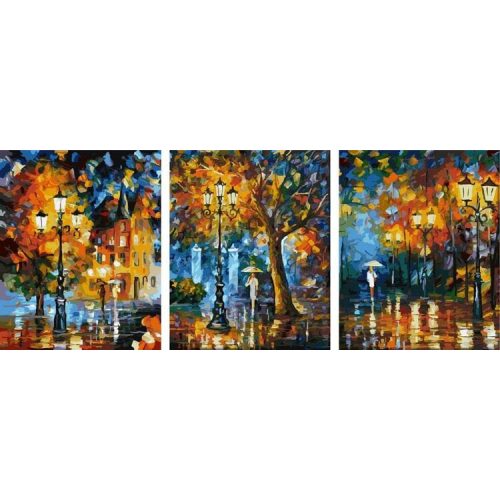Esti séta - Számos kifestő keretre feszítve (50x120 cm)