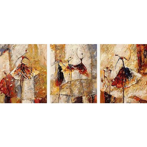 A tánc öröme - Számfestő keretre feszítve (50x120 cm)
