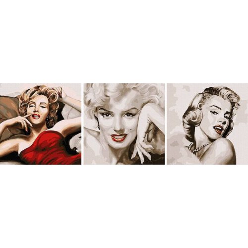 Legendás Marilyn Monroe - Számos kifestő keretre feszítve (50x150 cm)