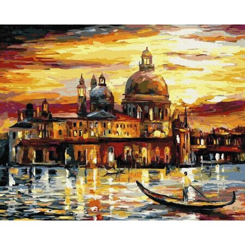 Velencei arany ég - Számos kifestő keretre feszítve (40x50 cm)