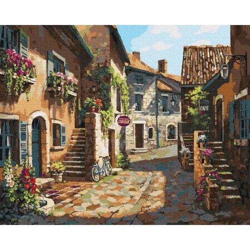 Olasz utcák - Számos kifestő keretre feszítve (40x50 cm)