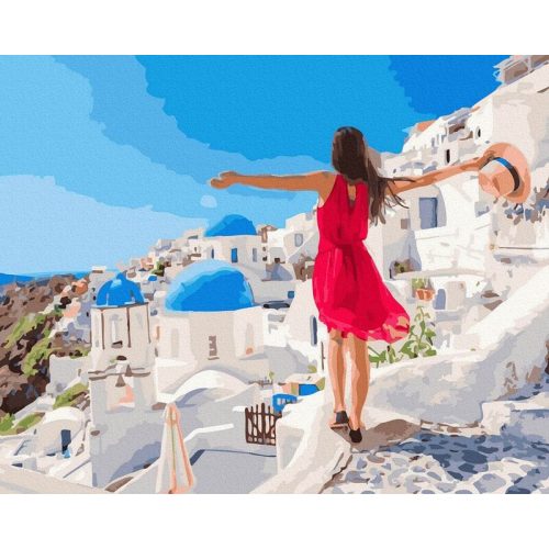 Santorini felnevelte a mennyet - Számos kifestő keretre feszítve