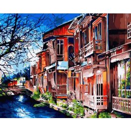   Város a vízen - Számos kifestő keretre feszítve (40x50 cm)