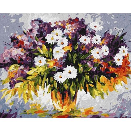 Mezei virágcsokor- Számos kifestő keretre feszítve (40x50 cm)