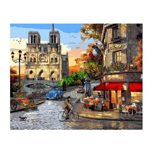Párizsi utcák - Számos kifestő keretre feszítve (40x50 cm)