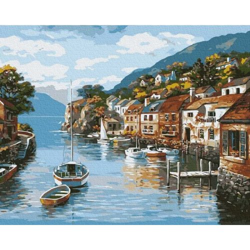 Nyugodt öböl 3 - Számos kifestő keretre feszítve (40x50 cm)