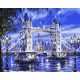London a holdfényben - Számos kifestő keretre feszítve (40x50 cm)