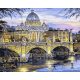 Vatikánváros, Angyalvár, St. Péter  Bazilika - Számfestő keretre feszítve (40x50 cm)