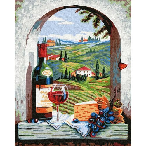 Olasz nyaralás - számfestő készlet, keretre feszítve ( 40x50 cm )
