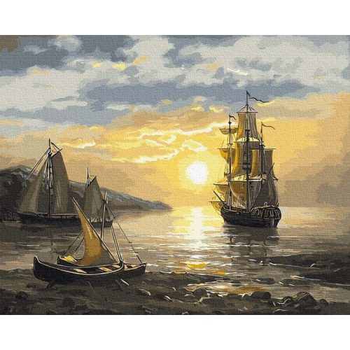 Csendes kikötő - Számfestő keretre feszítve (40x50 cm)
