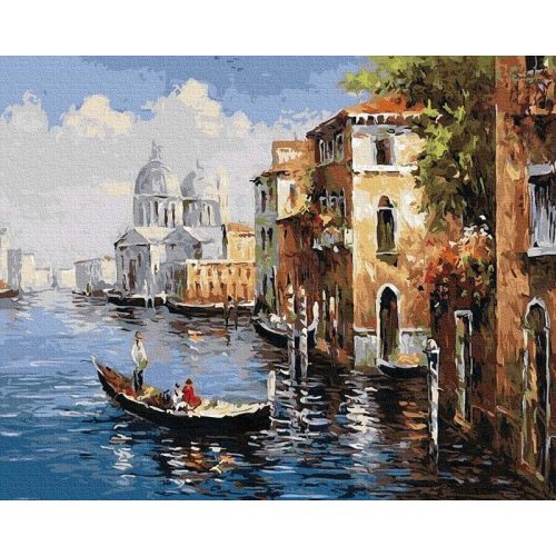 Utazás Velencében - számfestő készlet, keretre feszítve ( 40x50 cm )
