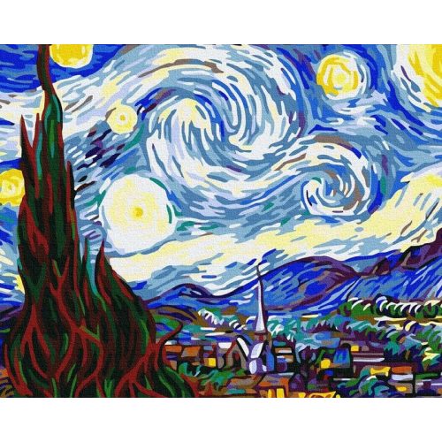 Van Gogh 5 - Számos kifestő keretre feszítve (40x50 cm)