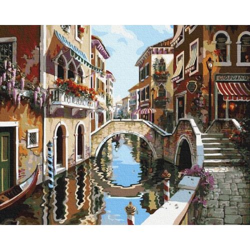 Gyönyörű Velence - számfestő készlet, keretre feszítve ( 40x50 cm )