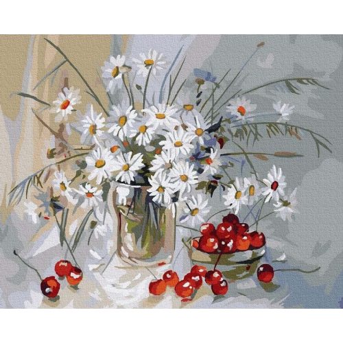 Nyári csokor 3 - Számos kifestő keretre feszítve (40x50 cm)