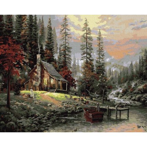 A hegyekben - Számos kifestő keret nélkül ( 40x50 cm )