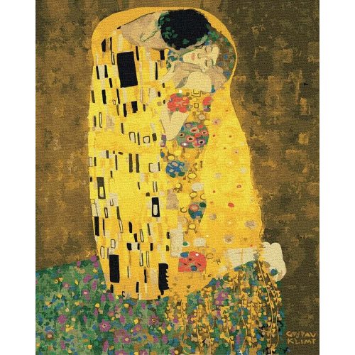 Gustav Klimt - Csók - számfestő készlet, keretre feszítve ( 40x50 cm )